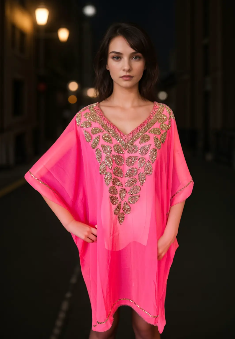 Pink Mirage Kaftan