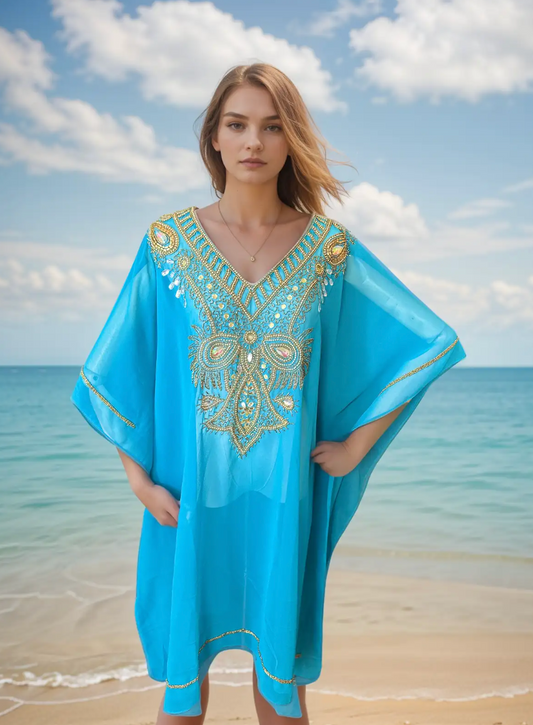 Oceanic Elegance Kaftan